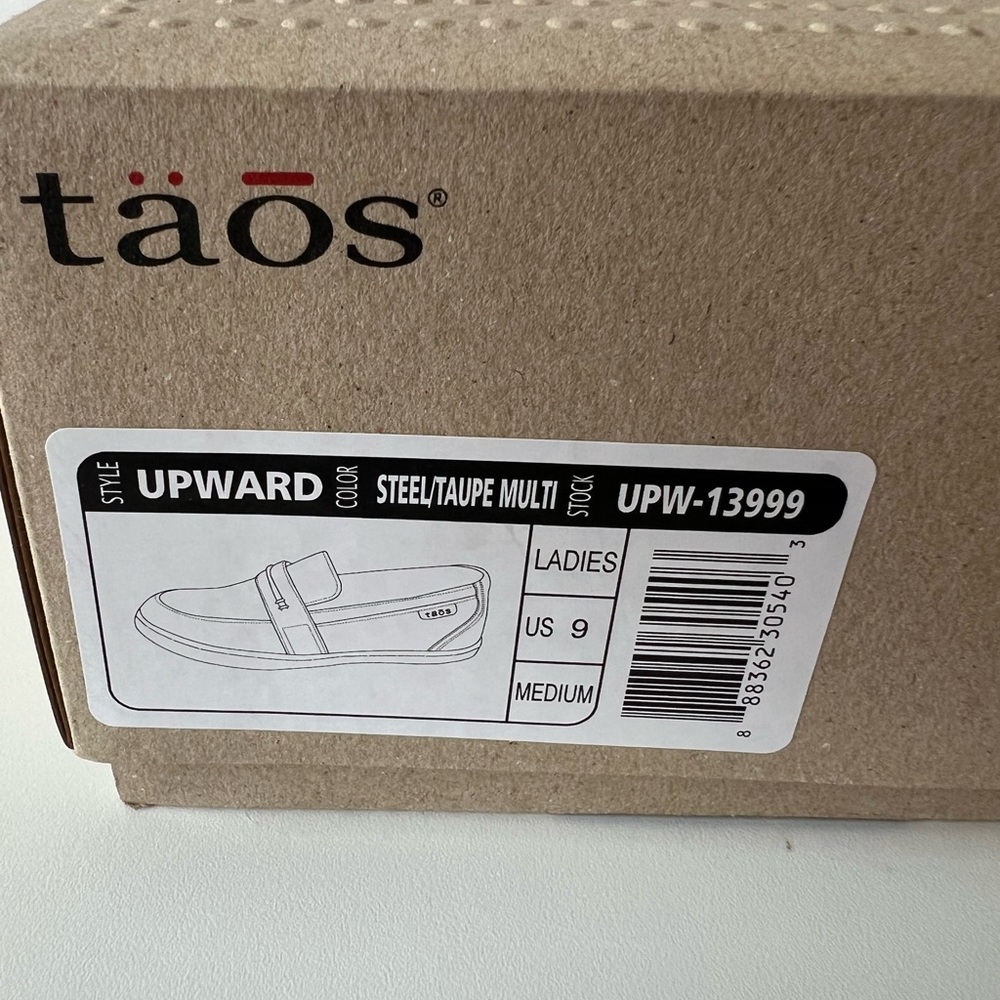 Taos Footwear Upward Steel/Taupe Women’s Leather Loafers, NEW, Size 9 - Picture 5 of 10